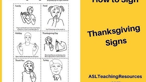 Learn How to Sign Thanksgiving Signs