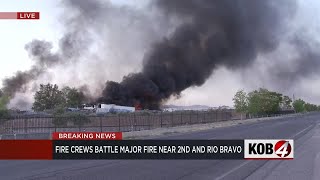 Fire crews battle major fire near 2nd and Rio Bravo