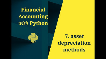 Accounting Assets Depreciation Methods in Python