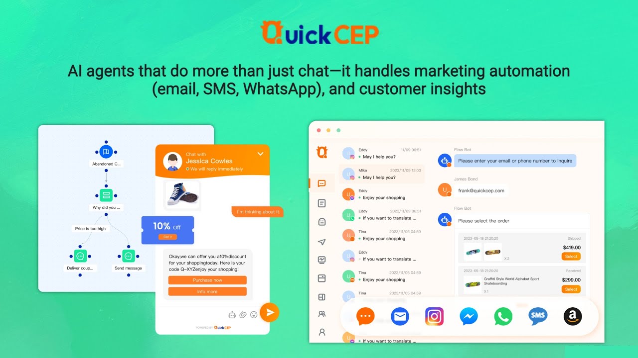 QuickCEP Lifetime Deal - AI-Powered Chatbots that Exceed Customer ...