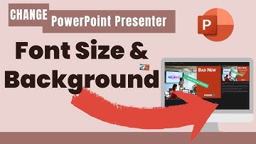 Change Presenter Speaker Font Size & Background Color in PowerPoint