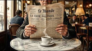 Rainy Morning in a Parisian Newspaper Café (1953) | Soft Piano for Reading screenshot 3
