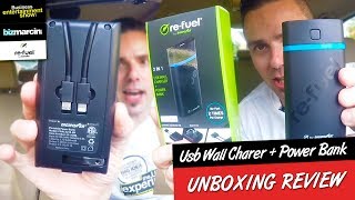 UNBOXING BEST PHONE CHARGER EVER! ReFuel 2-in-1 Android & Iphone Wall Charger - Gadget Reviews