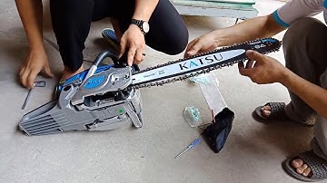 Hướng dẫn lắp lam xích và Test Máy cưa Katsu 5900 - Liên Hệ: 0966999553