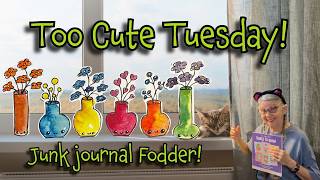 TOO CUTE TUESDAY! Let's DRAW Vases with Tiny Cute Faces for Junk Journal Fodder! #easy #beginners