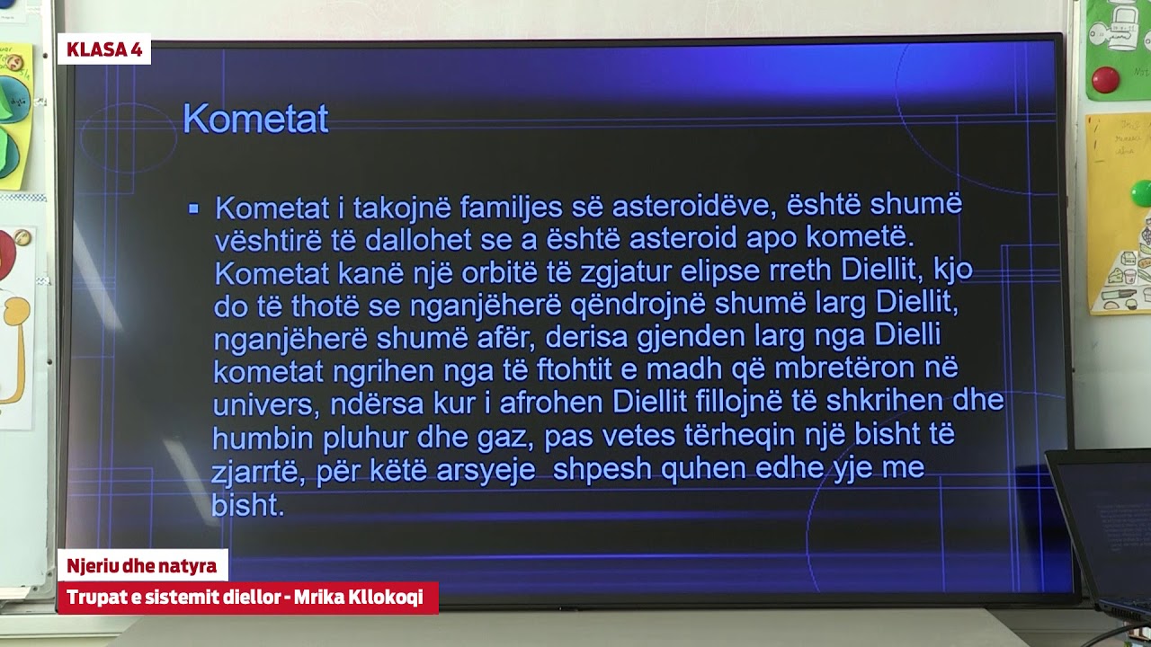 e Mesimi Klasa 4 - 4080 Njeriu dhe natyra - Trupat e sistemit diellor