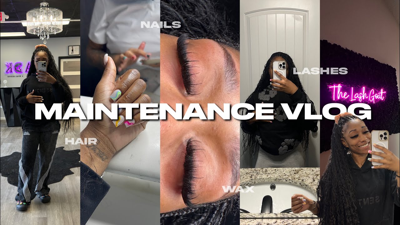 MAINTENANCE VLOG ᥫ᭡: hair, nails, lashes, wax & more..