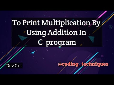 Write A C Program To Print Multiplication By Using Addition #programming #coding #youtubevideo#viral