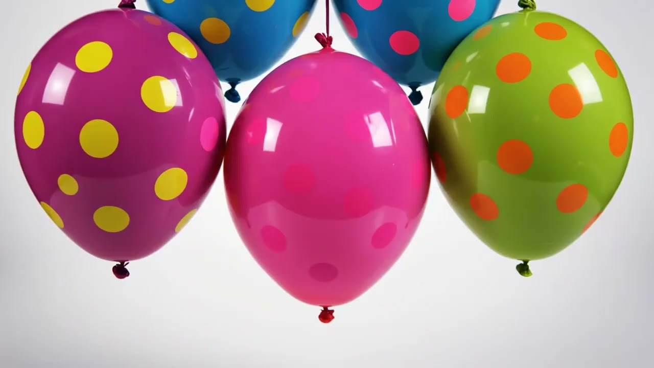 “Color Explosion! Polka Dot Balloons Popping Satisfying ASMR 💧”
