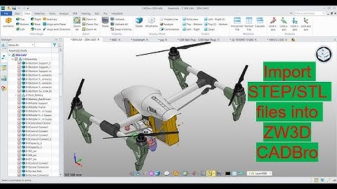 Import/Open STEP/STL files in ZW3D/CADBro