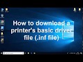 How to download printer's basic driver