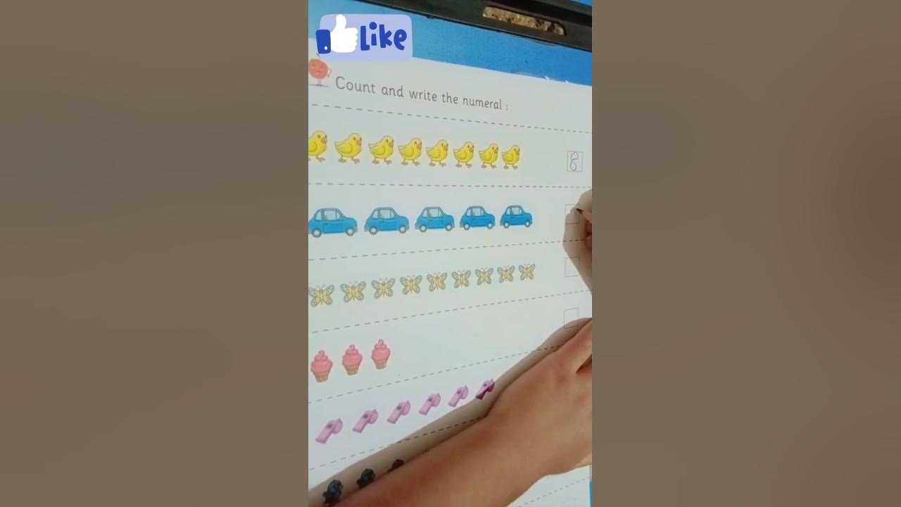 Maths Count and Write the NumberMaths Worksheet for Playgroup & Kg