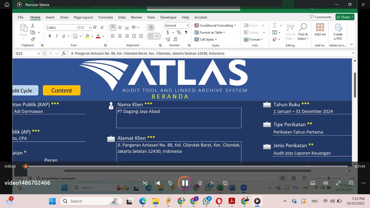 ATLAS LABORATORIUM AUDITING UT (SESI 2)