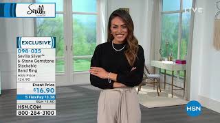 Cincin Perak Sevilla Blue Topaz 6 Batu yang Dapat Disusun screenshot 5