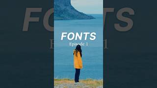 Coolest Font Combos Ep.1