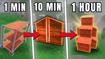 I Survived in a 1 Minute vs 10 Minute vs 1 Hour Base in 99 Nights in the Forest