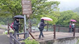Parking area for tourist at Shirakawa-go Village, Japan