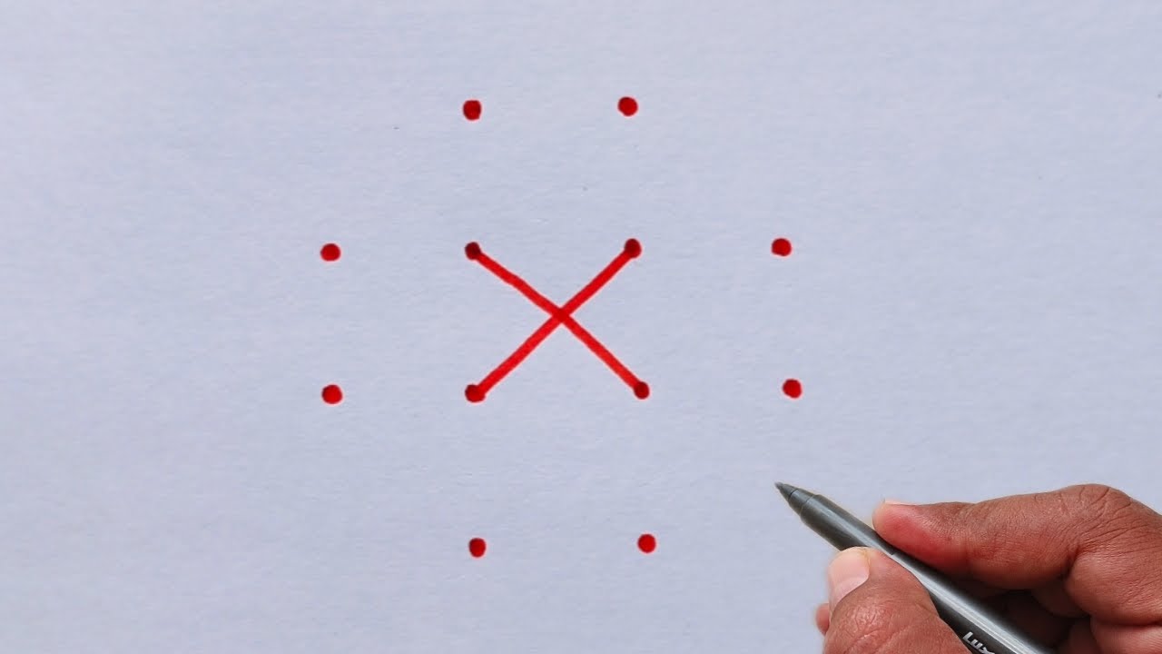 How to Make a Beautiful Design Using 12 Dots | Easy Art Trick