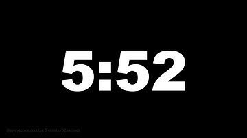 5 minutes 52 seconds [352 secs] clock timer countdown || Alarm Focus