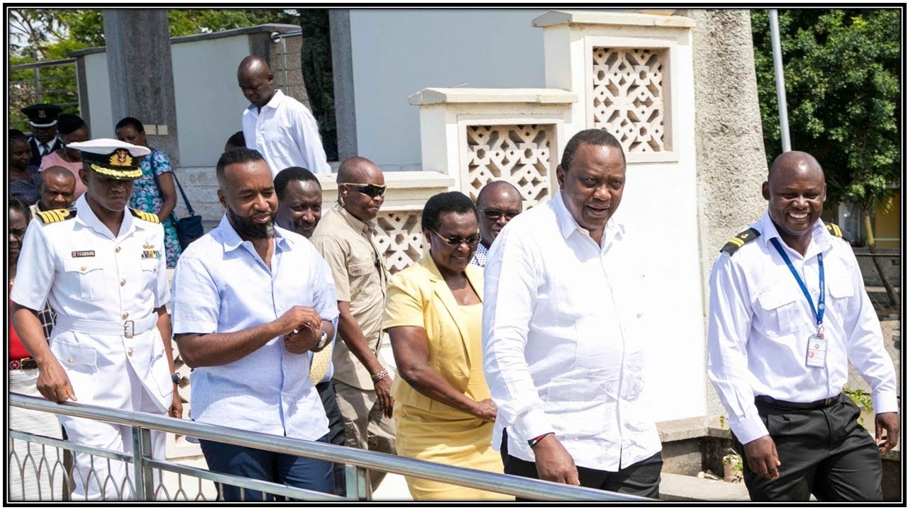 Uhuru Kenyatta tours newly commissioned Bandari Maritime Academy newspaper mockup