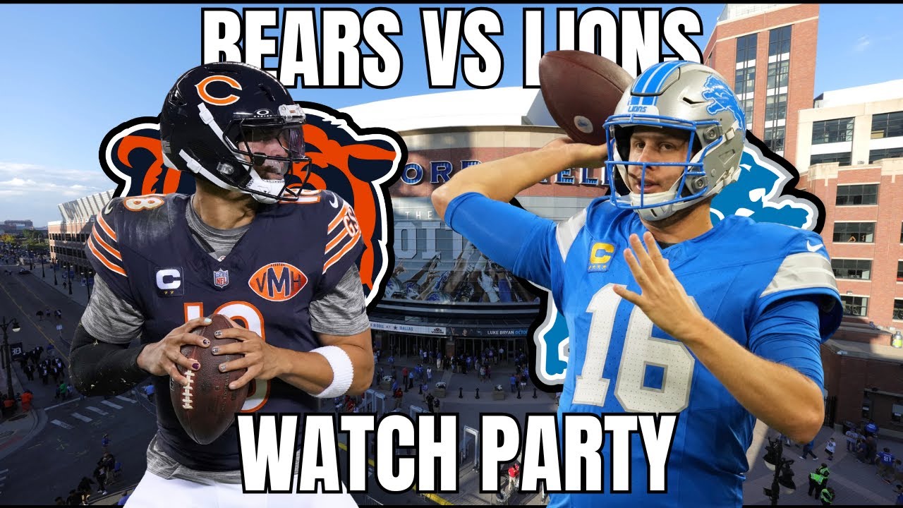 Lions Vs Bears Watch Party LIVE - Week 2 - YouTube
