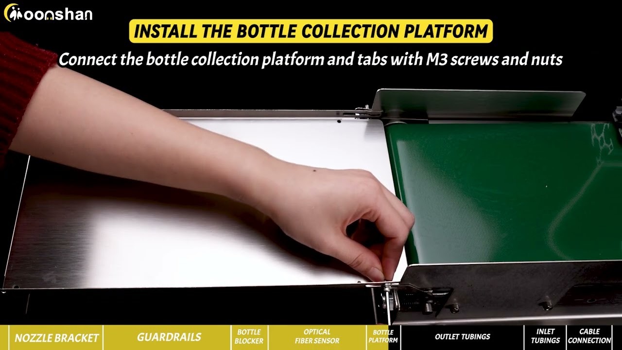 Moonshan How To Install the 4-Nozzle Liquid Filling Machine with Conveyor (T400 Electric Version)