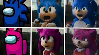 Sonic The Hedgehog Movie 3 Among Us Game Uh Meow All Designs Compilation (Sonic & Amy ) 6