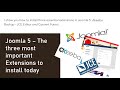 Install Akeeba Backup, JCE Editor and Convert Forms in Joomla 5