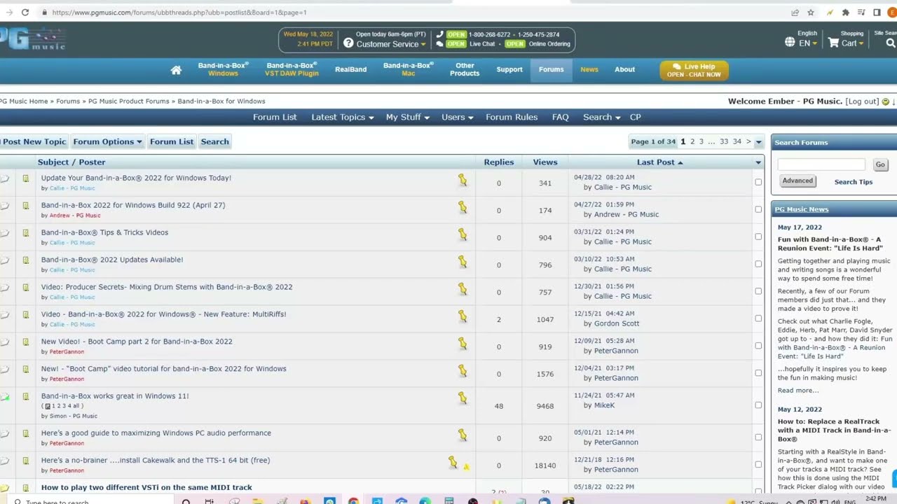 PG Music Inc.: Post Formatting and Responding to Posts on our Forum