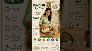 "Mindful Eating: 6 Simple Steps and Benefits🌿✨" #mindfuleating #healthyeating #eatingslowly #relaxed