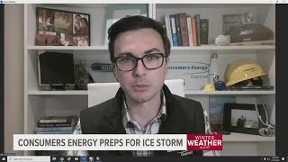 Consumers Energy gives afternoon update on power outages during ice storm