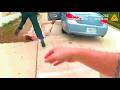 Woman Nearly Runs Over Police & Totals Her Car