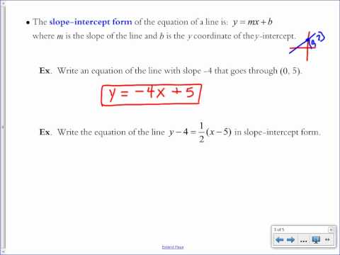 2 2b Forms of Linear Equations