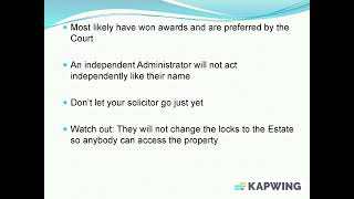 THINGS you NEED to Know about Appointing an Independent Administrator - Wills and Deceased Estate
