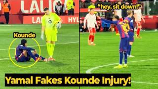 Yamal Telling Kounde To Sit Down And Fake An Injury After Conceded The 2-1 Against Girona