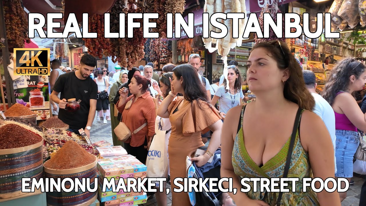 Istanbul Turkey 2025 | Real Life in Eminönü Bazaar & Sirkeci | 4K Walking Tour