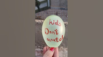 will the water balloon explode if it rolls down from the tall building #balloon #experiment