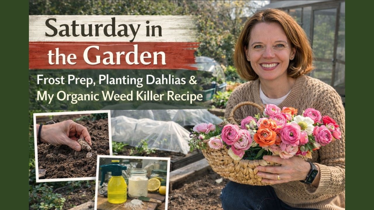 Saturday in the Garden | Frost Prep, Planting Dahlias & My Organic Weed Killer Recipe