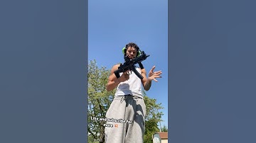 Binary Mp5 recoil knocks over phone💥#2ndamendment #Mp5 #9mm #airsoft #binary #2a