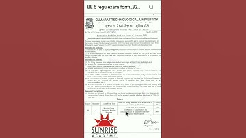 GTU Latest Circuler About Summer -2022 Exam Form filling.