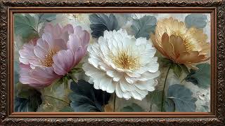 Soft Peonies Painting | Gold Frame TV Art | Art Screensaver for TV | 4k Frame TV ART screenshot 4
