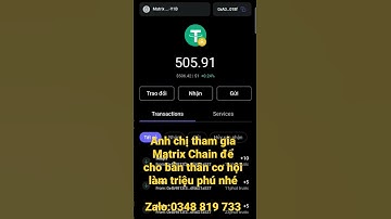 Tham gia Matrix Chain để kiếm triệu $$$ nhé!