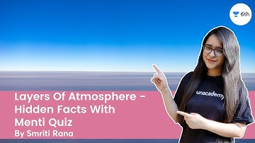 Layers Of Atmosphere: Hidden Facts | With Menti Quiz | Science | Unacademy Class 6 | Smriti Rana