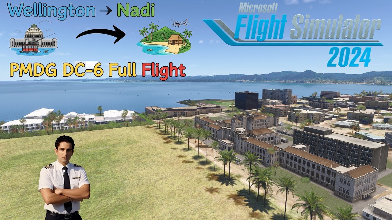 Wellington (NZWN) → Nadi (NFFN) | PMDG DC-6 Full Flight (Cockpit View)