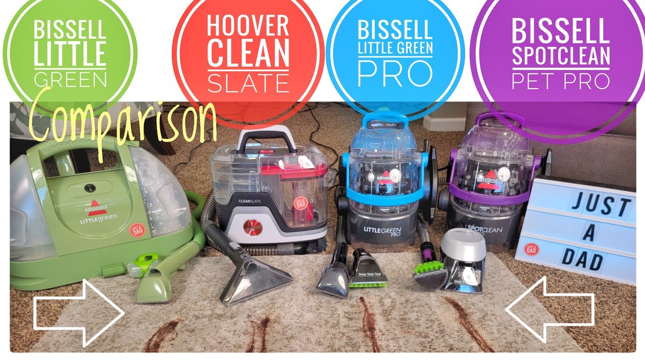 Bissell Little Green vs SpotClean Pet Pro vs Hoover CleanSlate Carpet Spot  Cleaner COMPARISON 