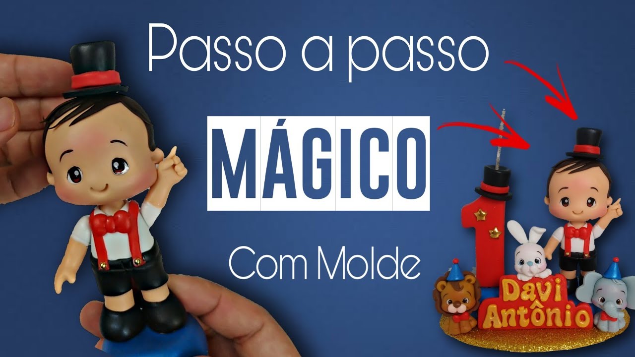 Mágico  em biscuit  | Demonstração do Molde Iti malia | Simone Moldes | Coleção Pierre Marinho