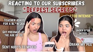 Reacting to our subscribers *Deepest Darkest Secrets * 😱🥲🤣||Yashasvi Rajpoot|| 