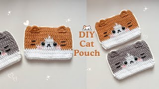 How to Crochet Cat Pouch 🐱🐾 | Easy & Cute Tutorial for Beginners