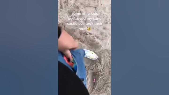 Some little kids destroyed my sand castle so I took their stuff | TikTok