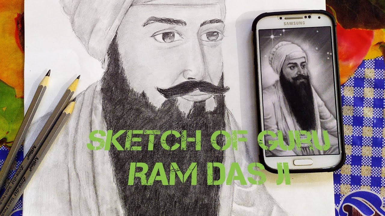 Pencil Sketch Of Guru Ramdas Ji  DesiPainterscom